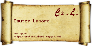Csutor Laborc névjegykártya